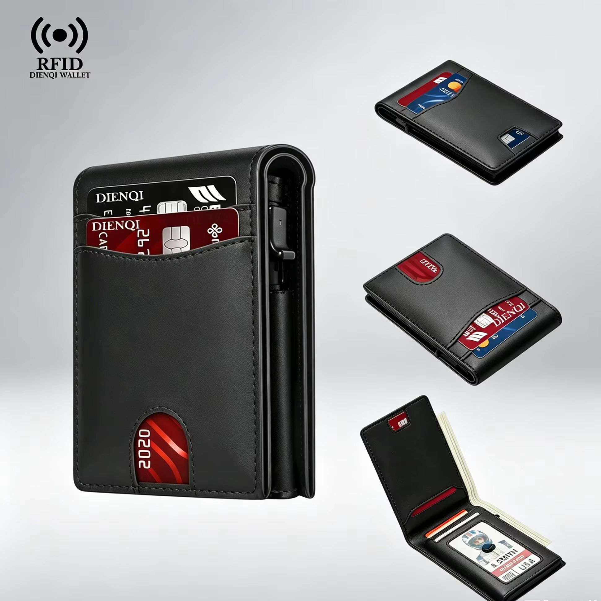 Travel Wallet Slim - Cartera de Lujo para Hombre, Tarjetero