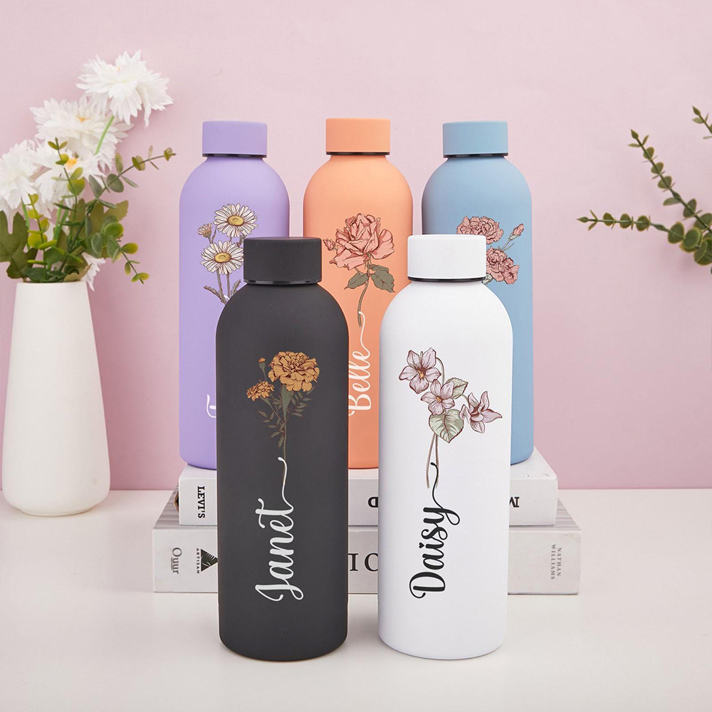 Travel Accessories Bottles - Botella de Agua Floral Personalizada, Botella