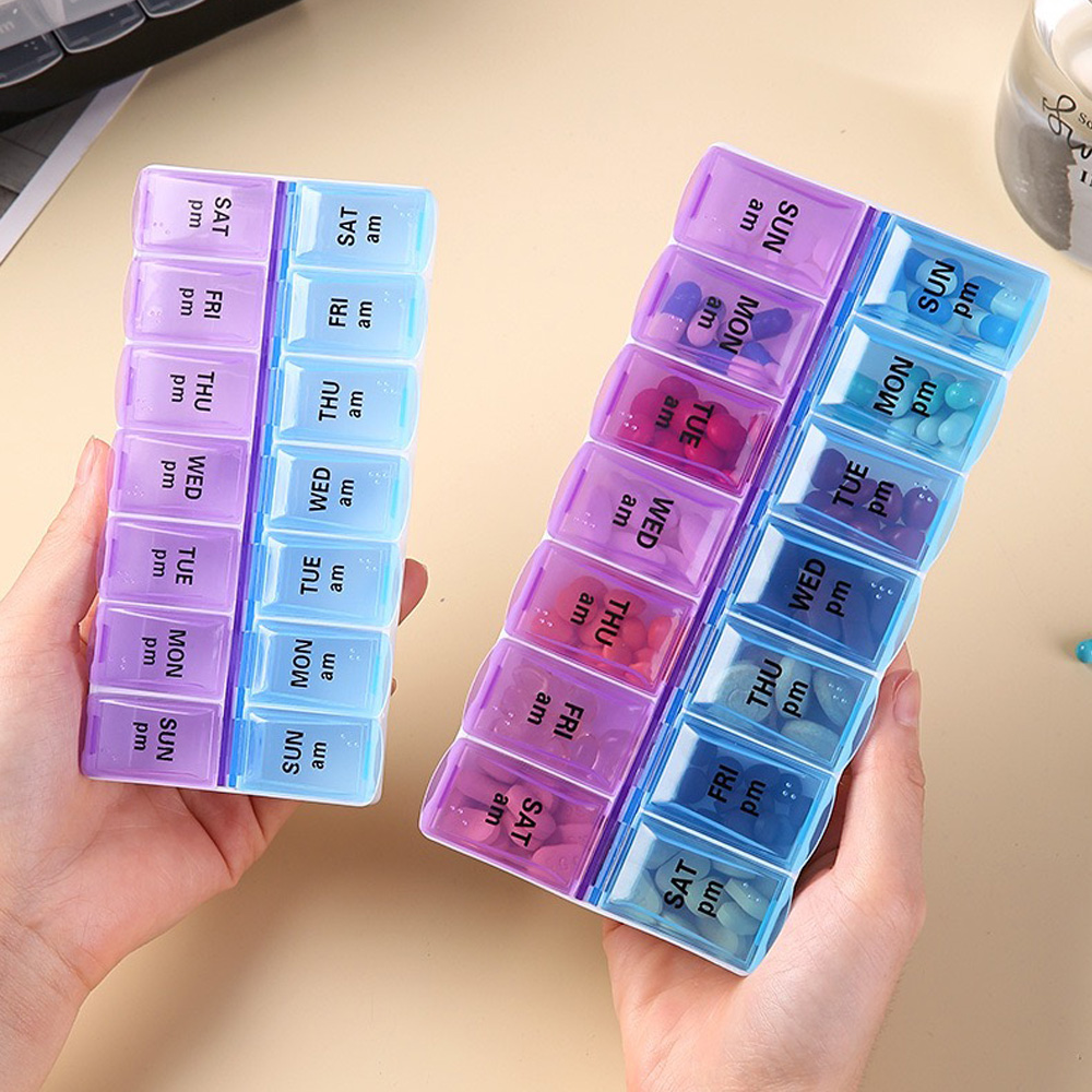 Travel Accessories Box - Estuche para pastillas independiente con 14