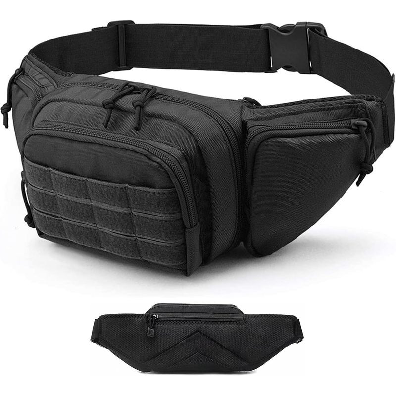 Travel Accessories Bike - Riñonera Oxford 600D con Múltiples Bolsillos,
