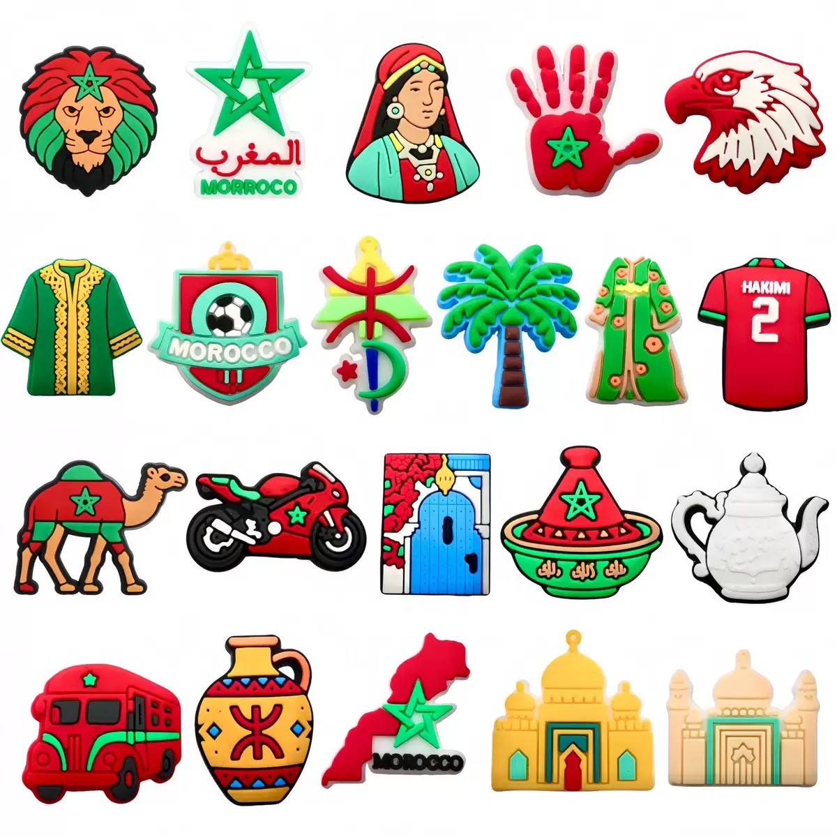 Travel Accessories Present - 21-100 Piezas Decoraciones de PVC para