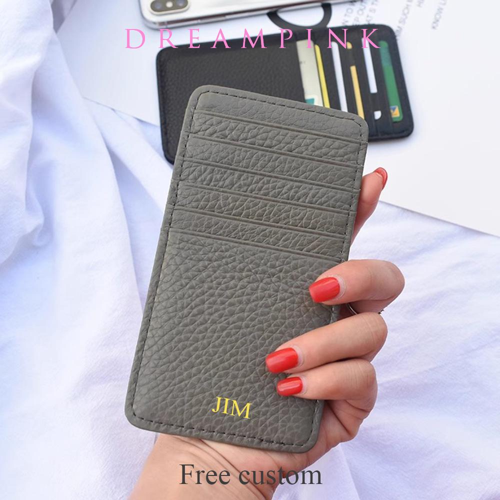Travel Wallet Slim - Cartera de cuero de vaca con