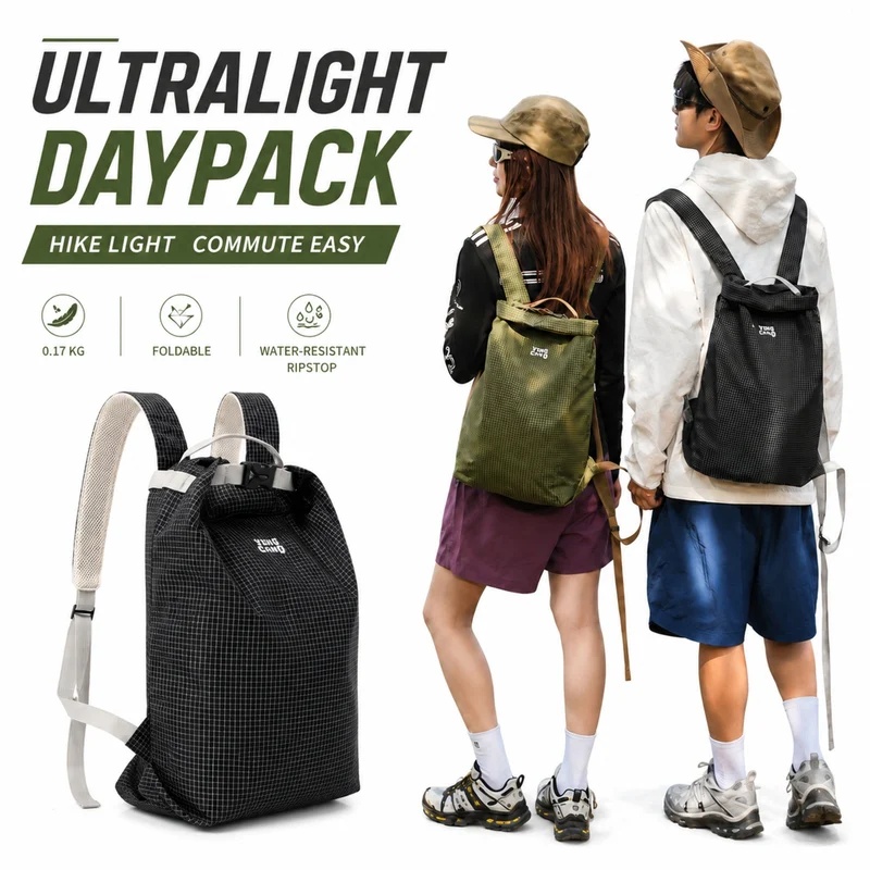 Packable Daypack Foldable - Mochila de Senderismo Ligera y Plegable,