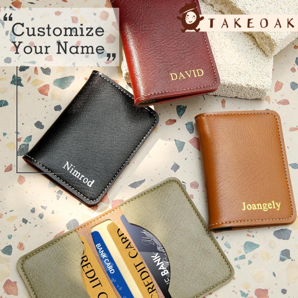 Travel Accessories Present - Cartera de Cuero Bifold Personalizada con