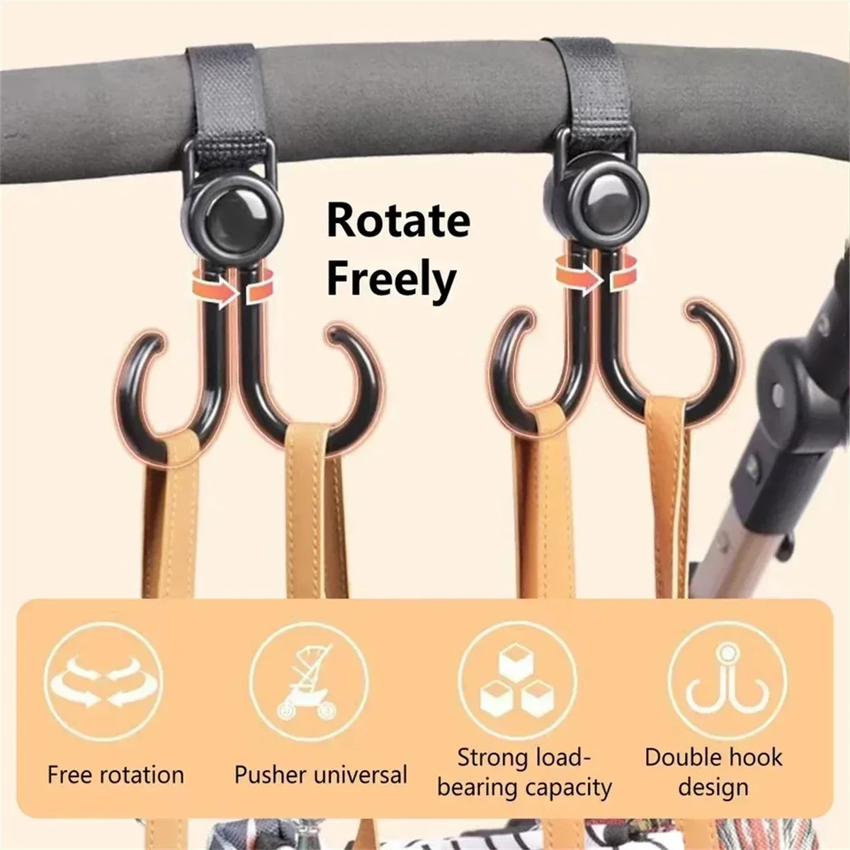 Ganchos dobles giratorios para - Travel Accessories Shops reseña y precio