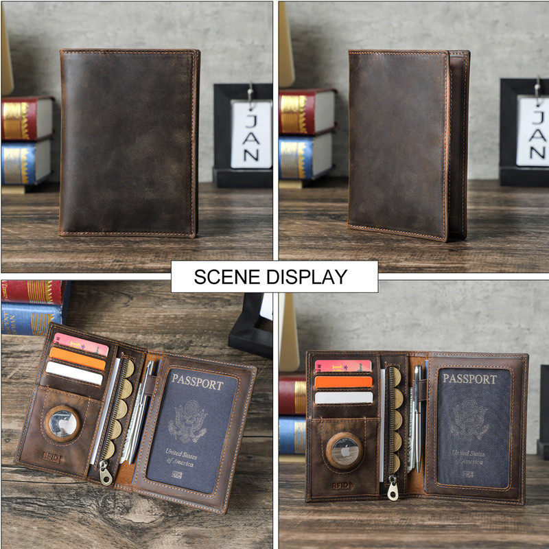 Cartera delgada de cuero genui - Travel Wallet Slim reseña y precio